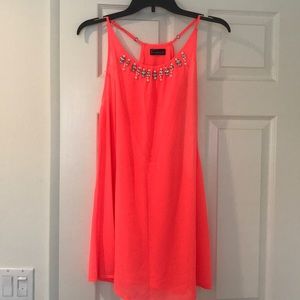 Coral mini dress